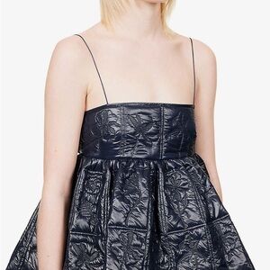 Cecilie Bahnsen Blue and Black Asymmetrical Bustier Camisole